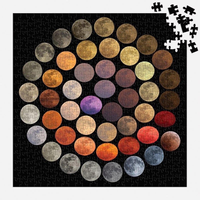 Galison Colors of The Moon 500 Piece Puzzle from - 20" x 20" Puzzle, Photographic Imagery of The of The Moon, Thick & Sturdy Pieces, Fun and Challenging Activity for Adults - Image 4