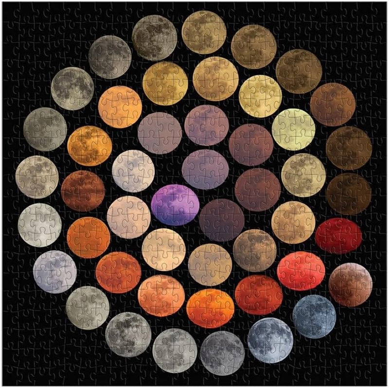 Galison Colors of The Moon 500 Piece Puzzle from - 20" x 20" Puzzle, Photographic Imagery of The of The Moon, Thick & Sturdy Pieces, Fun and Challenging Activity for Adults - Image 3