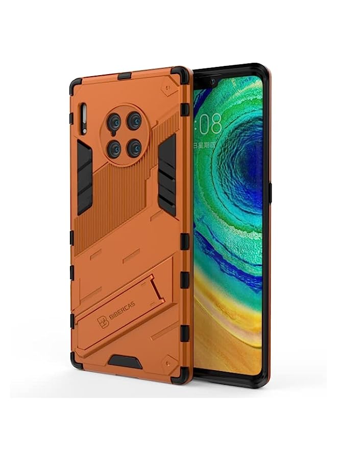 HuHa غطاء حماية HuHa متوافق مع هاتف Huawei Mate 40 Pro Punk Armor 2 في 1 PC + جراب TPU مقاوم للصدمات مع حامل غير مرئي برتقالي - Image 1