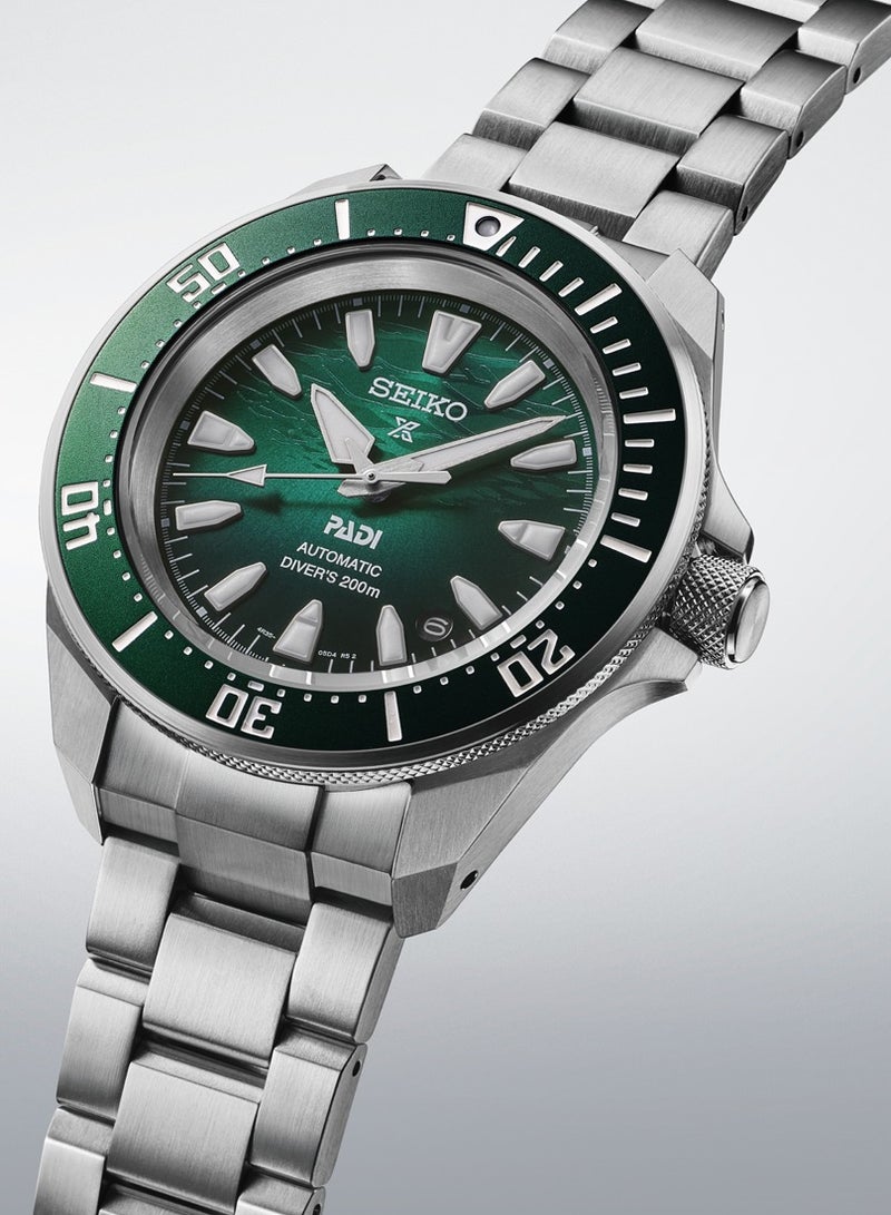 Seiko Prospex SRPL53K1 PADI Special Edition Automatic Diver’s Watch – 200M, Emerald Green Dial, Stainless Steel Men's Watch  - Image 1