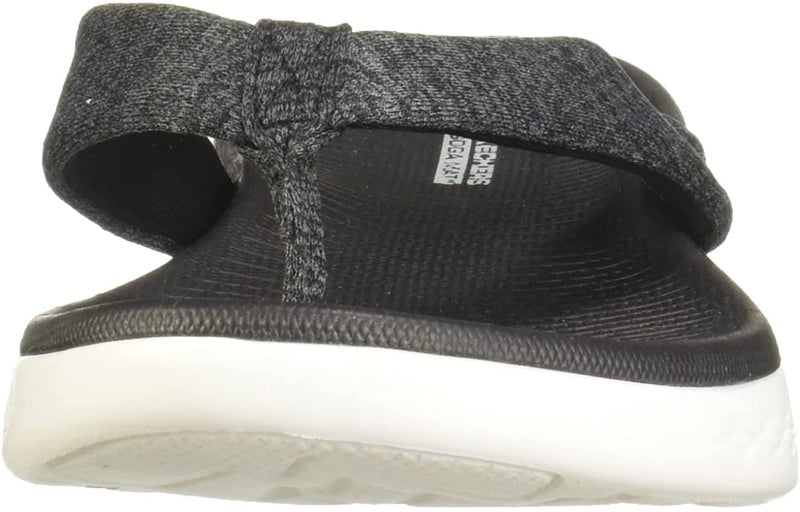 Skechers Women's On The Go 600 - Preferred Flip Flop, Black/White, 8 M US - Image 4