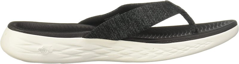 Skechers Women's On The Go 600 - Preferred Flip Flop, Black/White, 8 M US - Image 3