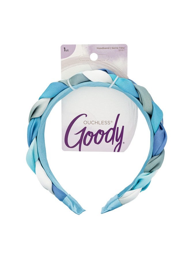 Goody Ouchless Headband For All Hair Types Watercolor Blue Comfort Fit For Allday Wear Beautiful Design For Instant Style Painfree Hair Accessories For Women Men Boys & Girls - Image 1