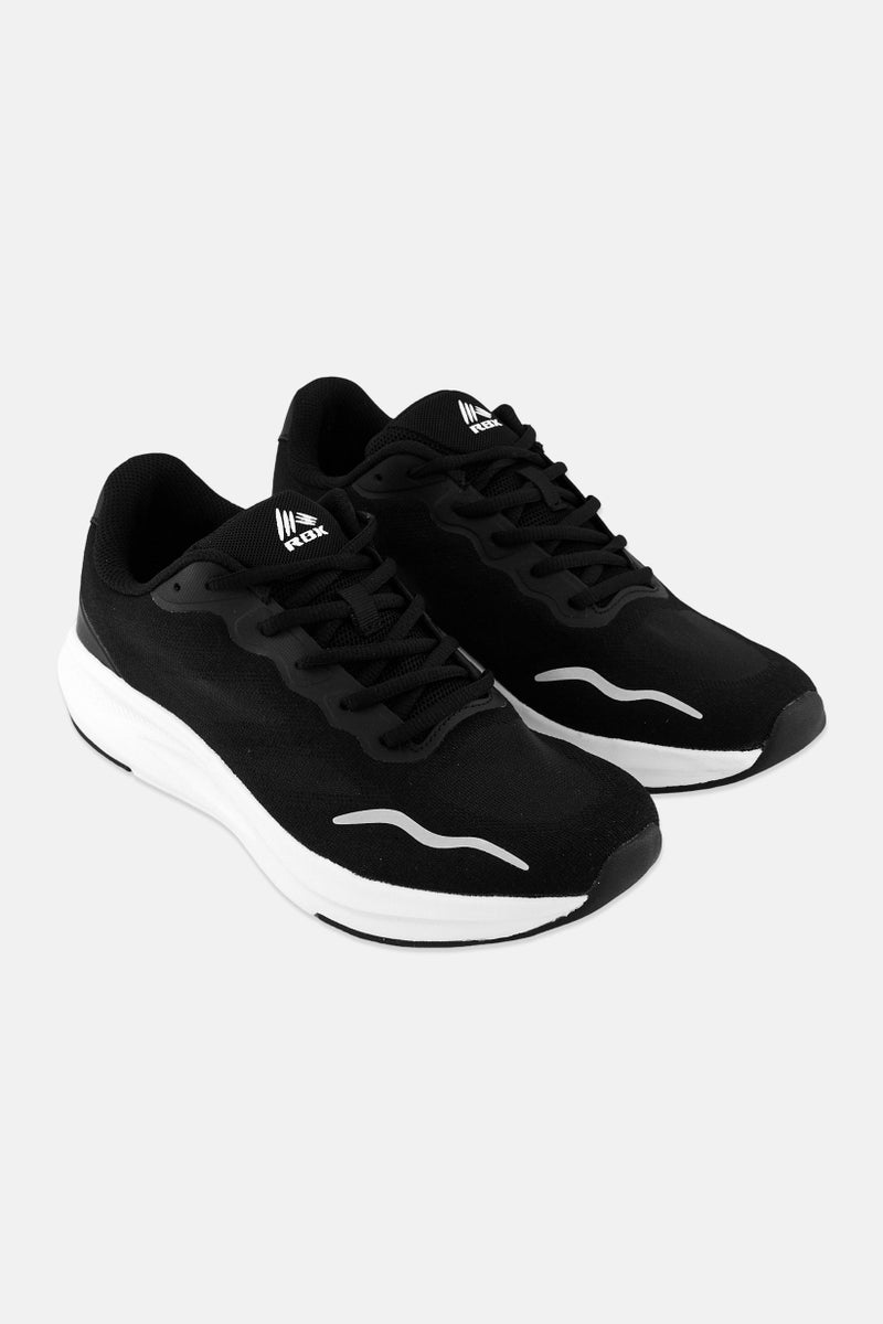 RBX Men Lace Up Running Shoes, Black - Image 1