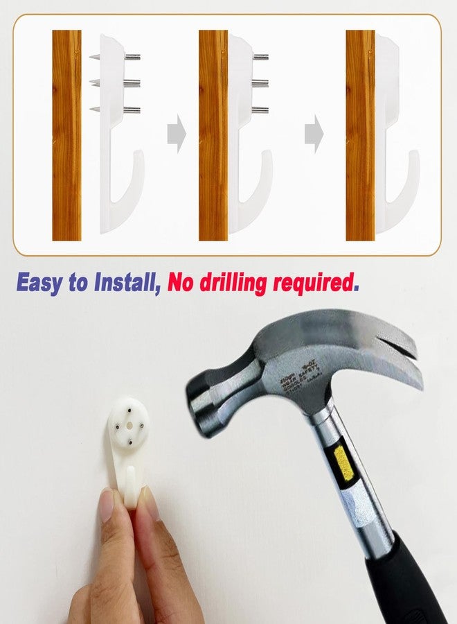 Suprom 30pcs Concrete Wall Hooks, Non-Trace Picture Hanger for Wooden/Stucco/Plaster/Hard Wall, No Damage or Drilling Picture Hooks for Hanging Picture, Artwork, Clocks - Image 3