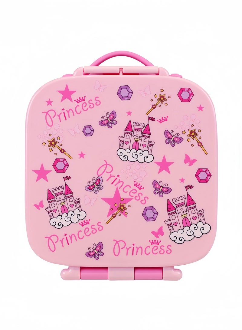 Browning New Food Grade Silicone Lunch Box Microwave Heating Fresh-keeping Box Storage Box Divided Sealed Lunch Bento Box - Pink - Image 1