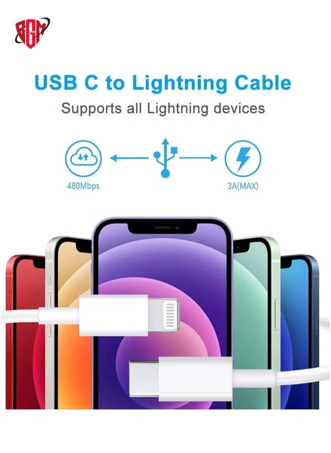 BGM - NEW iPhone Charger 20W USB C Fast Charger Plug and iPhone Charging Cable 2M USB C to Lightning Cable with PD Type C Power Adapter for iPhone 13 12 Pro Max/Mini/11/XS/XR/X/8 Plus/iPad - Image 1