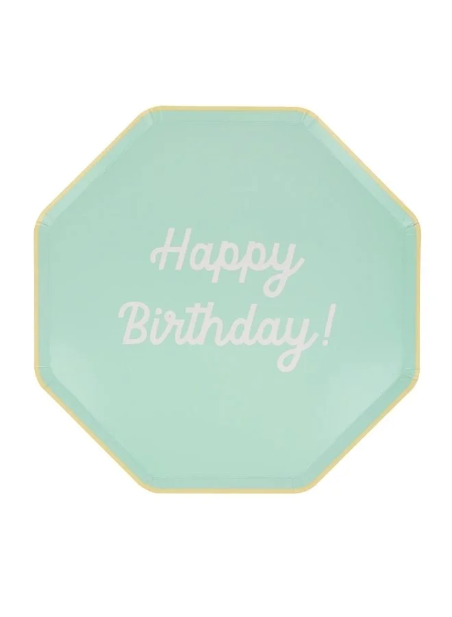 Meri Meri Mixed Happy Birthday Dinner Plates