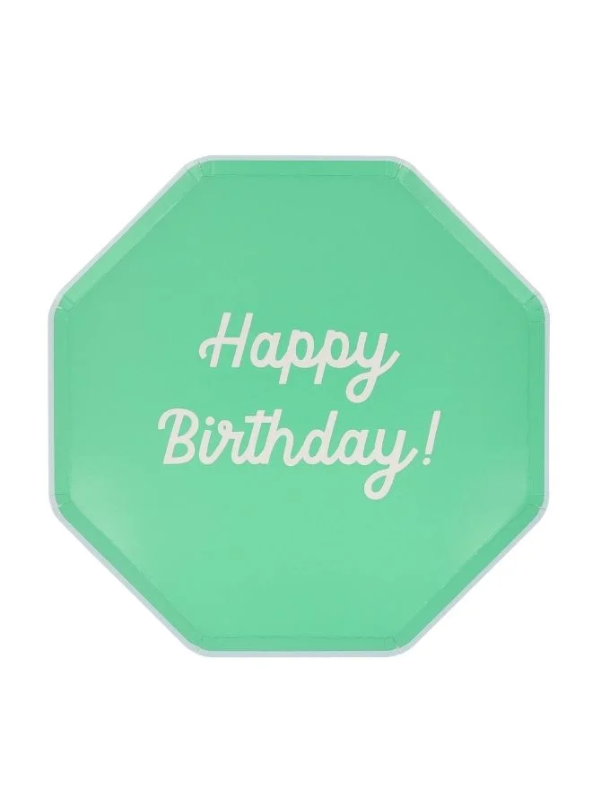 Meri Meri Mixed Happy Birthday Dinner Plates