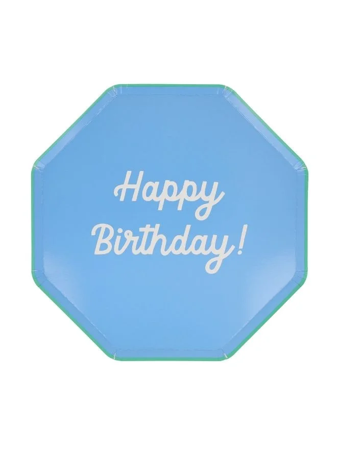 Meri Meri Mixed Happy Birthday Dinner Plates