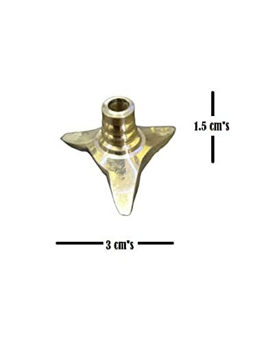 TULJA ENTERPRISES TULJA ENTERPRISES Brass Wick Holder for Oil LampCotton Wick Holder for PoojaFits in All Type DiyasDeepak Wick HolderCupPlatePramidaStand for BattiMultipurpose Pack of 6  - Image 2