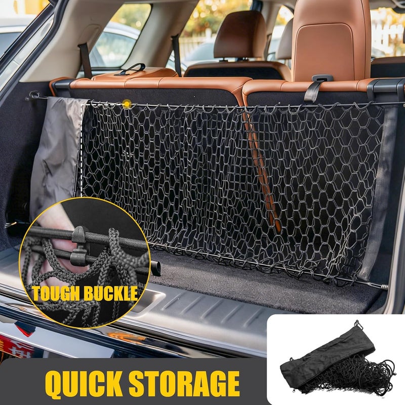 Maxzina Cargo Net Compatible with 2013-2025 Nissan Pathfinder Truck Bed Cargo Net 3.05'×1.31' Double Layer Envelope Style Dense Mesh Trunk Organizer for 2024 Pathfinder Exterior Accessories - Image 4