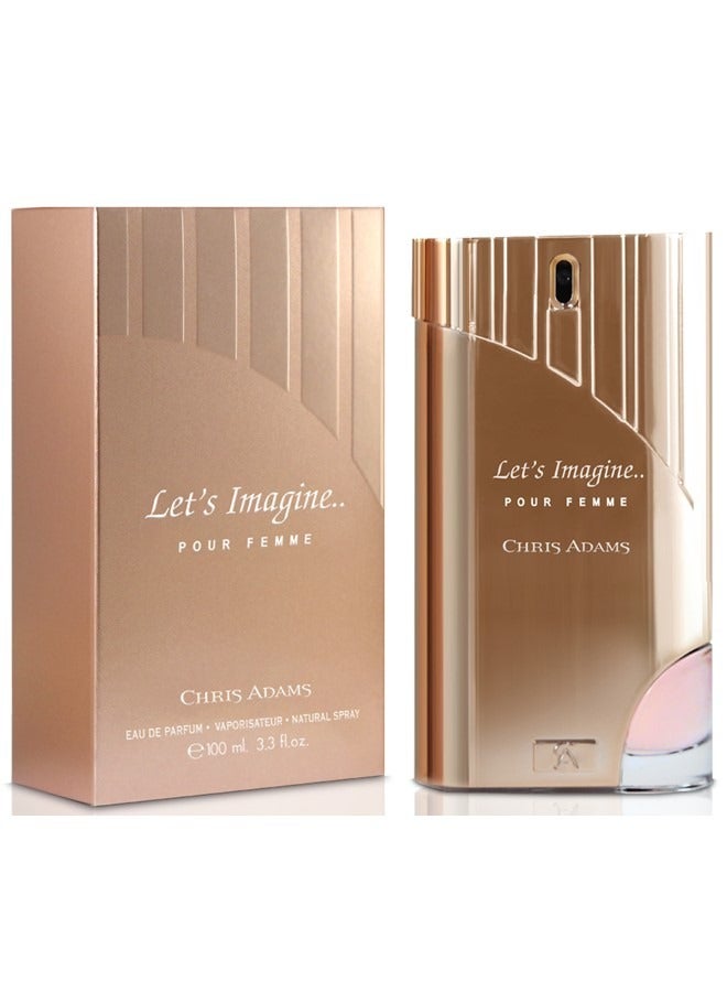 Chris Adams Let’s Imagine Eau De Parfum for Women 100ML Long-Lasting Luxury Fragrance with Elegant Floral and Fresh Notes - Image 1