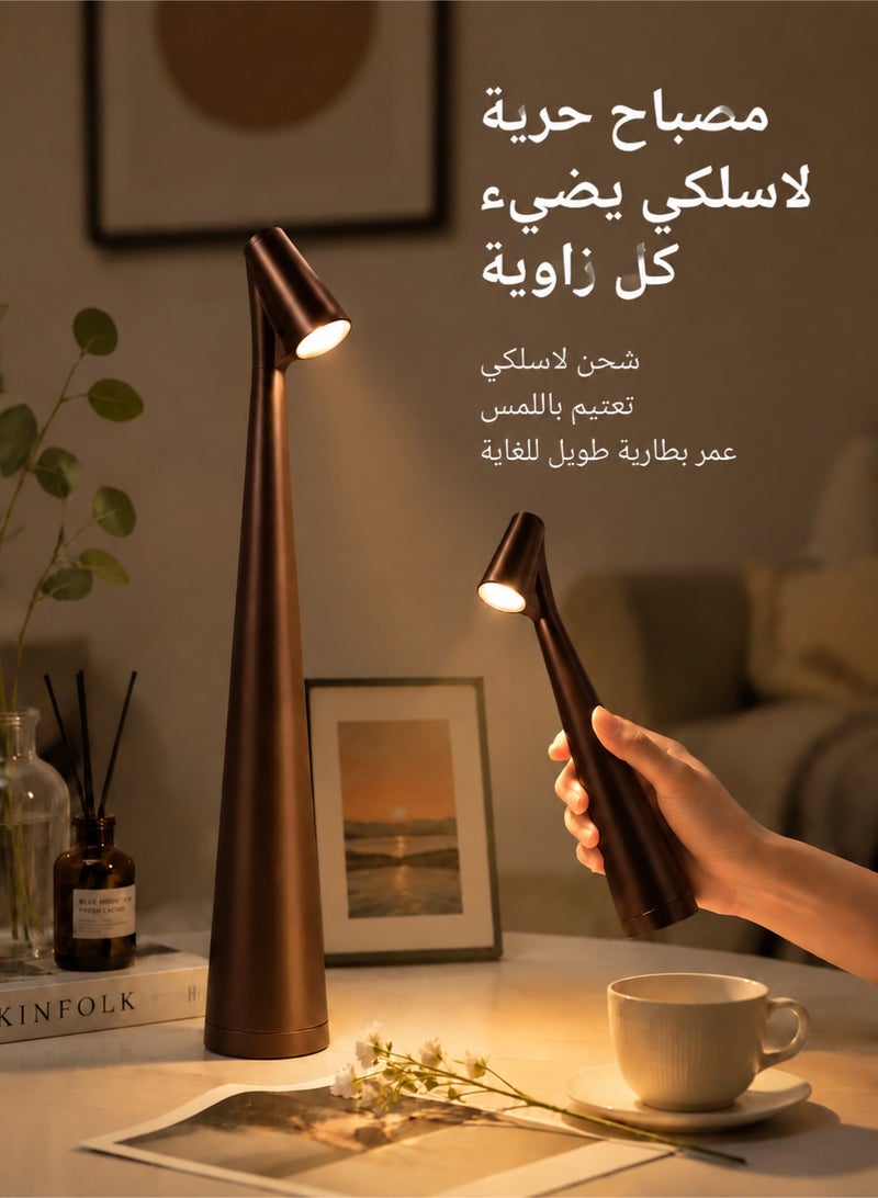 ووفيكسر مصابيح طاولة صغيرة لاسلكية، مصباح مكتب محمول بثلاثة مستويات سطوع، مصابيح تعمل ببطاريات قابلة للشحن للاستخدام الخارجي، والمطاعم، وبجانب السرير، وضوء ليلي للأطفال، وهدايا. - Image 1