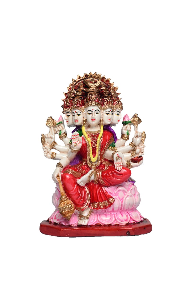 KariGhar® Gayatri Devi Idol for Home | Living Room | Puja Room | Housewarming | Gifting & Decoration (Multicolor) - Image 2