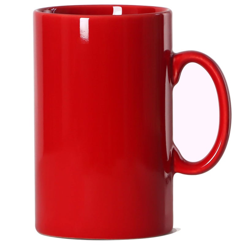 Smilatte 28 OZ Extra Large Ceramic Coffee Mug M018 Classic Porcelain Boss Super Big Tea Cup with Handle for Office and Home Red