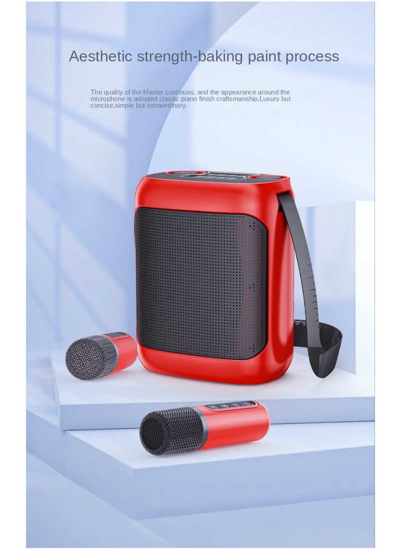 YS - YS-220 Wireless Microphone UHF Dual Portable Handheld Dynamic Karaoke Mic With Rechargeable Receiver Cordless Karaoke For PA System - Image 1
