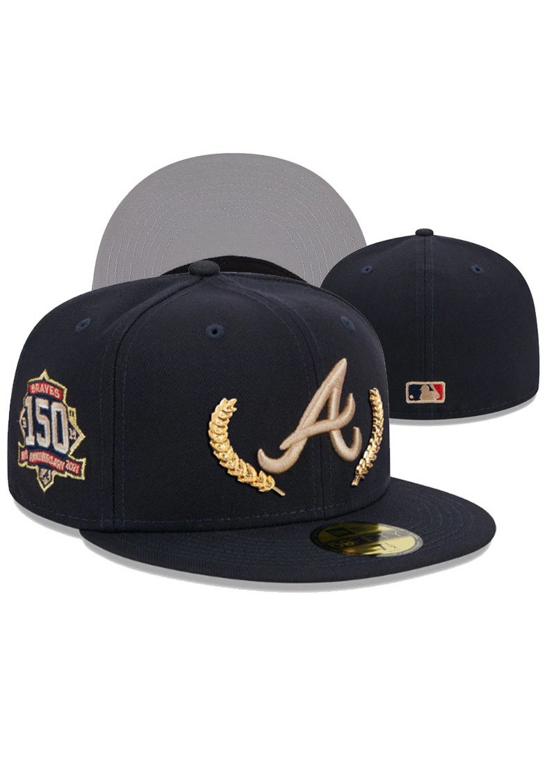 NEW ERA Atlanta Braves 150th Anniversary Navy Blue Fitted Hat