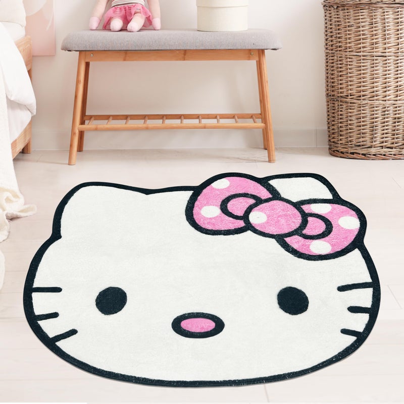 Hurig Super Soft Kitty Rugs Cute Area Rug for Room Decor Girls Bedroom Decoration Cashmere Mat - Image 1
