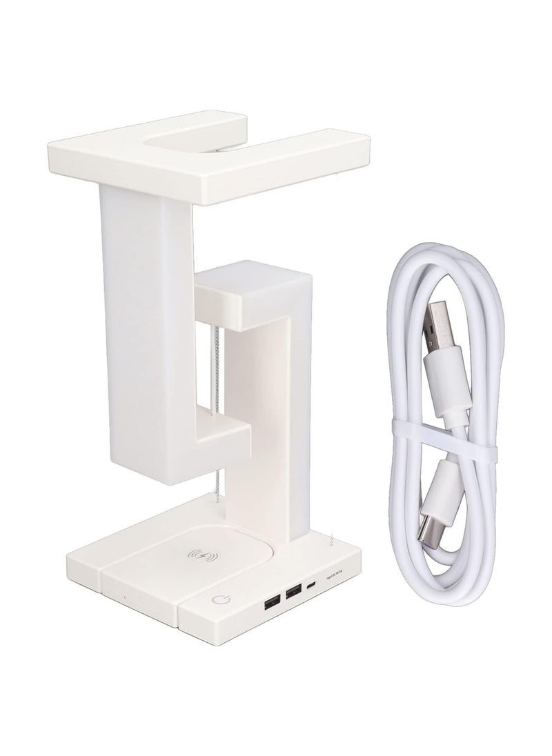 LED Night Lamp For Bedroom Decor Creative Physics Balance Suspension Table Desk Lamp Wireless Charger Home Decor Bedroom Light