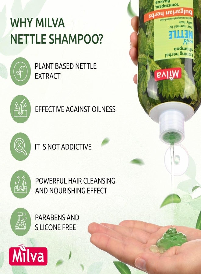 Milva Nettle Shampoo - Helps Regulate Sebum Production, Reduce Dandruff & Ease Scalp Irritation - For Strong, Healthy Hair- 200ml - Image 4