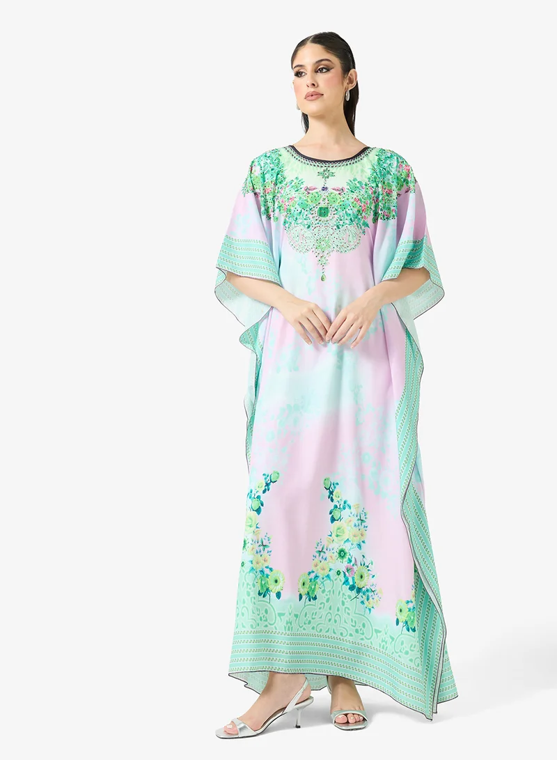ARABIAN CLOSET Modern Contemporary Print Kaftan