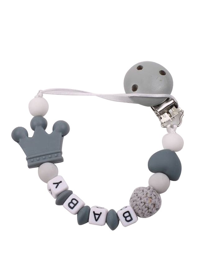 Beads Chain Rope Anti-Drop Silicone Pacifier Clip Teether Nipple Holder - Image 1