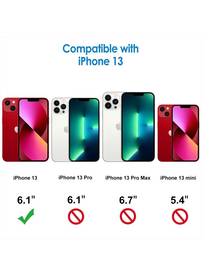 Jetech Case for iPhone 13 6.1-Inch, Non-Yellowing Shockproof Phone Bumper Cover, Anti-Scratch Clear Back (Red) - Image 2