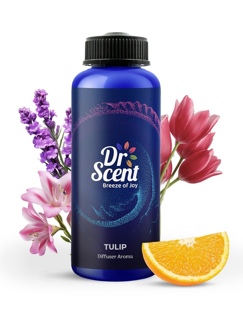 Dr Scent Breeze of Joy Diffuser Aroma Oil – TULIP | Luxurious Fragrance with Apple and Brazilian Orange Base, Lavender, Lychee and Peach Middle, Lily, Jasmine, and Magnolia as Bottom Notes (500ml) - Image 1