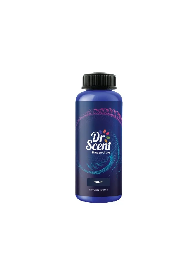 Dr Scent Breeze of Joy Diffuser Aroma Oil – TULIP | Luxurious Fragrance with Apple and Brazilian Orange Base, Lavender, Lychee and Peach Middle, Lily, Jasmine, and Magnolia as Bottom Notes (500ml)