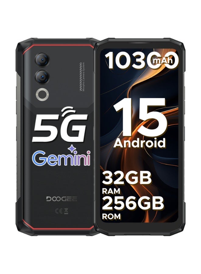 دوجي بليد 20 توربو 5G ذكاء اصطناعي هاتف متين خارجي يعمل بنظام أندرويد 15 بدون عقد، بطارية 10300 مللي أمبير بشحن سريع 33 واط، ذاكرة 32 جيجا + 256 جيجا قابل للتوسيع إلى 2 تيرا بايت، كاميرا ذكاء اصطناعي 50 ميجا بكسل، شاشة IPS مقاس 6.6 بوصة، فتحات بطاقات ثلاثية، بشريحتين 5G، مقاوم للماء والغبار IP68، دعم NFC و GPS والتعرف على الوجه و OTG - Image 1