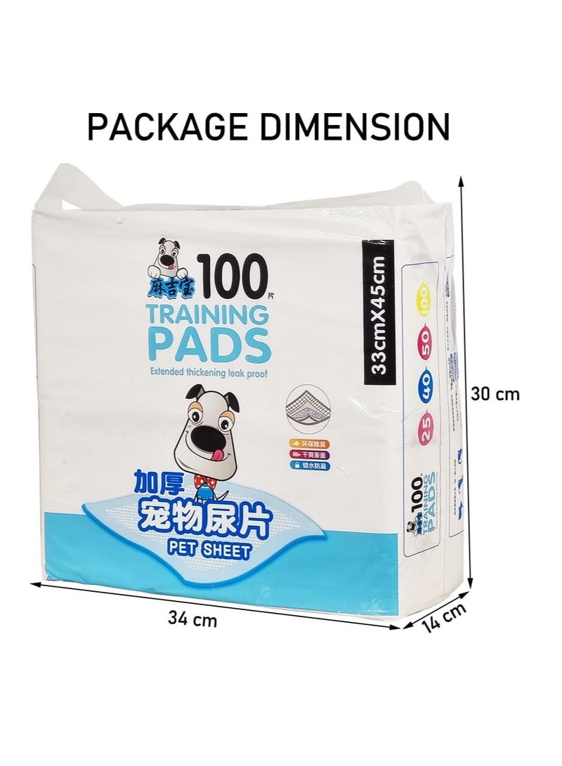 NNC PETS Pet toilet training pads, 5-Layer Leak-Proof Pee Pads for Small breeds, Tear-resistant and Odor controlled, 100Pcs Highly absorbent disposable Pee Pads for Indoor use, Comfortable pad, 45 cm (Blue) - Image 2