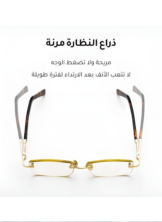 Rimless Anti-Blue Light Reading Glasses, Ultra-Clear Lens Comfort Eyewear, Stylish Lightweight Presbyopia Glasses for Men Women Daily Use - Image 3