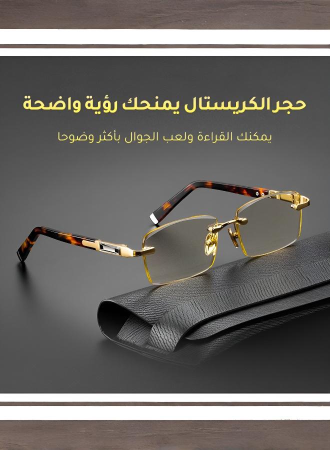 Rimless Anti-Blue Light Reading Glasses, Ultra-Clear Lens Comfort Eyewear, Stylish Lightweight Presbyopia Glasses for Men Women Daily Use - Image 5