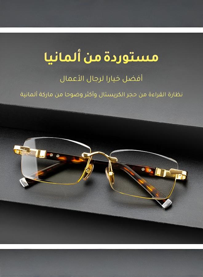 نظارات قراءة بلا إطارات ومضادة للضوء الأزرق، نظارات طبية ذات عدسة واضحة للغاية ومريحة، نظارات قديمة أنيقة وخفيفة للرجال والنساء للاستخدام اليومي - Image 5
