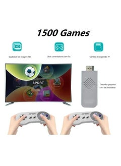 4K HD video game console, dual 2.4G wireless controllers, plug-and-play video game stick, built-in 1500 games, retro handheld game console