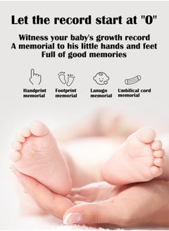 ZCM-HAPPY Memorial Baby Hand and Footprint Kit – Newborn Lanugo Memory Photo Frame Gift Box – Cherished Keepsake for Baby Footprints & Handprints – Perfect Baby Shower Gift Idea With Light  - Image 2