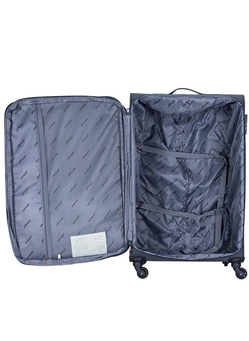 VIPTOUR - Set of 4 Light Weight Polyester Jacqard Trolley Luggage With Number Lock 20,24,28,32 Inches - Image 1