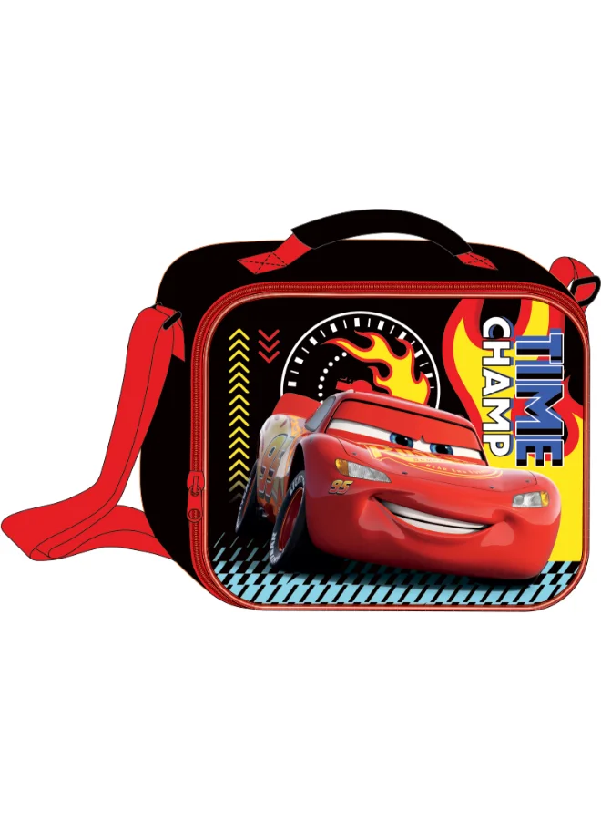 Disney Cars 5 in 1 Value Pack (16" Trolley Bag with Lunch Box, Lunch bag, Water Bottle and Pencil Case)
