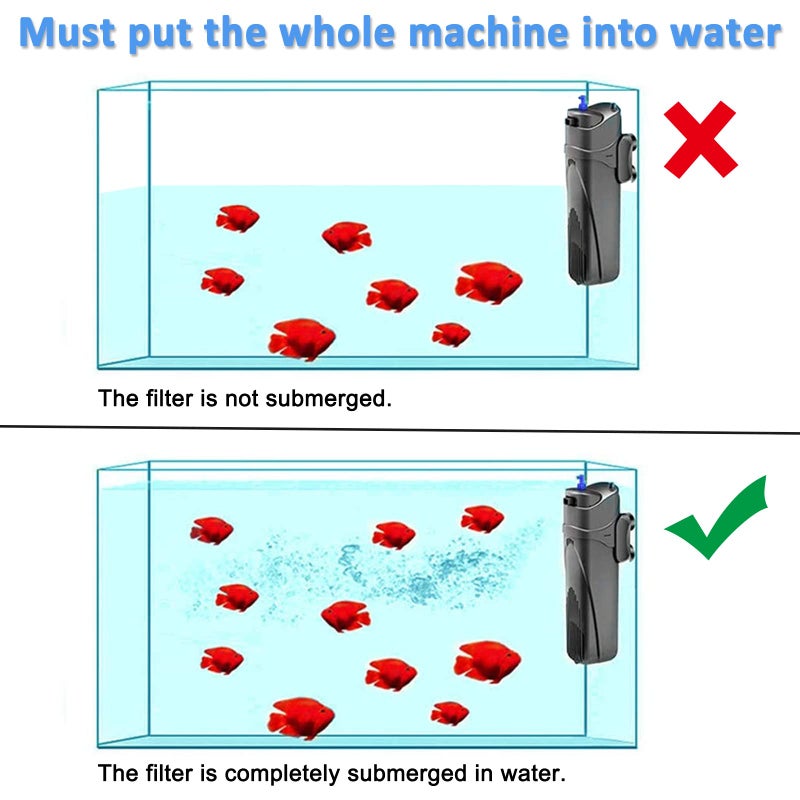 COOSPIDER Aquarium Filter Sun JUP-01 for 40-80 Gallon Tank Clear, U-V Fish Tank Green Clean Machine Submersible Pump w/ 1 Spare Bulb + 2 Replace Filter - Image 4