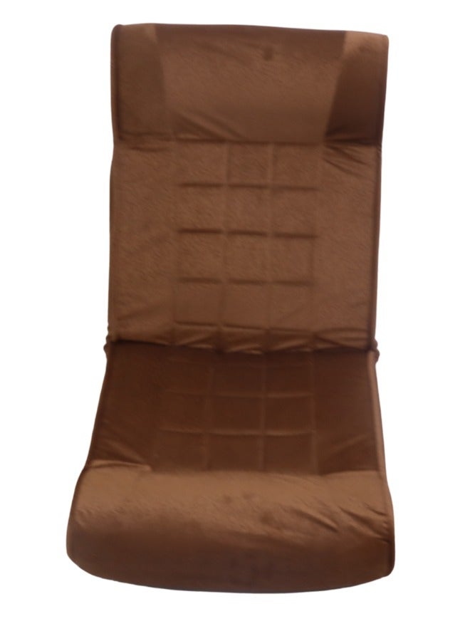 SMART HOME Folding Floor Chair with Fully Adjustable Backrest, Soft Velvet Upholstered Chair with Comfortable Inner Padding Suitable for Travel, Picnics, Camping and Outdoor Enjoyment - Image 1