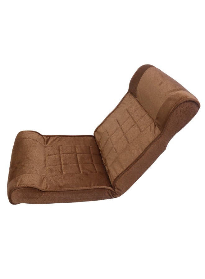 SMART HOME Folding Floor Chair with Fully Adjustable Backrest, Soft Velvet Upholstered Chair with Comfortable Inner Padding Suitable for Travel, Picnics, Camping and Outdoor Enjoyment - Image 3