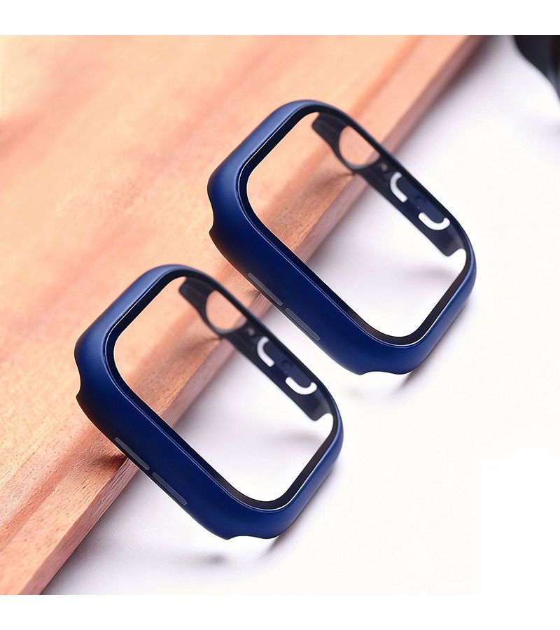Tempered Glass Screen Protector Case for Apple Watch 46mm Series 10 11 Black - Image 4