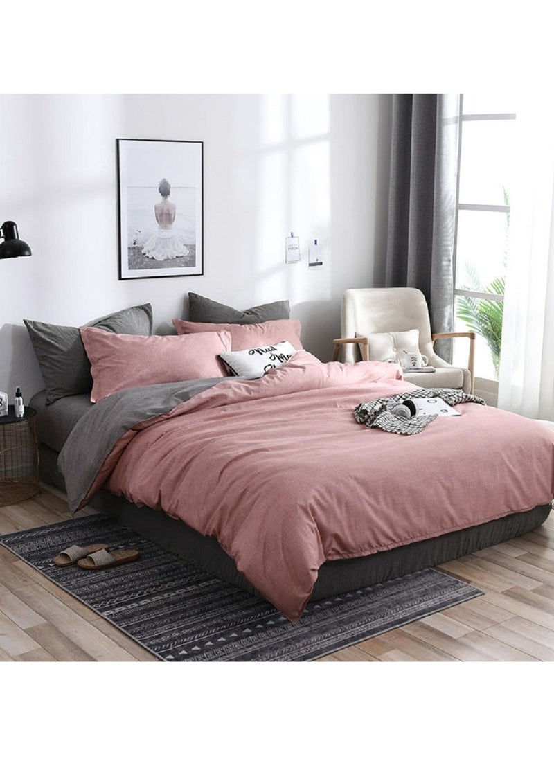 Sharpdo 4-Piece Bedding Set Sheet set Comforter Set Luxurious Cotton and Soft Microfiber with 1 Duvet/Quilt Cover And 1 Flat sheet And 2 Pillowcases Queen 2.0m bed (200*230cm)  - Image 1