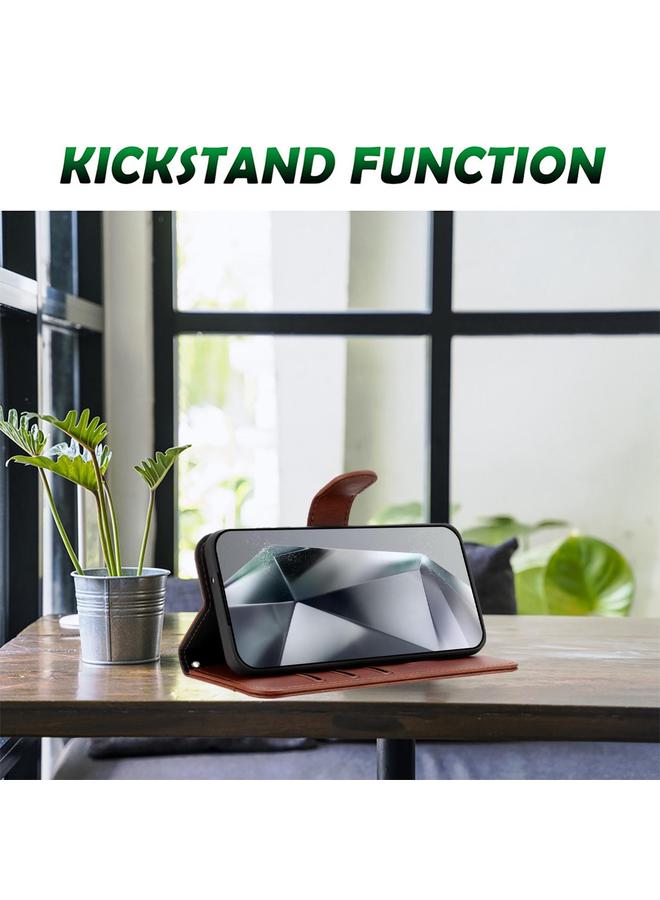 S-TOP Case For iPhone 11 Pro Dual-Folded S-shape Leather Phone Case - Image 5