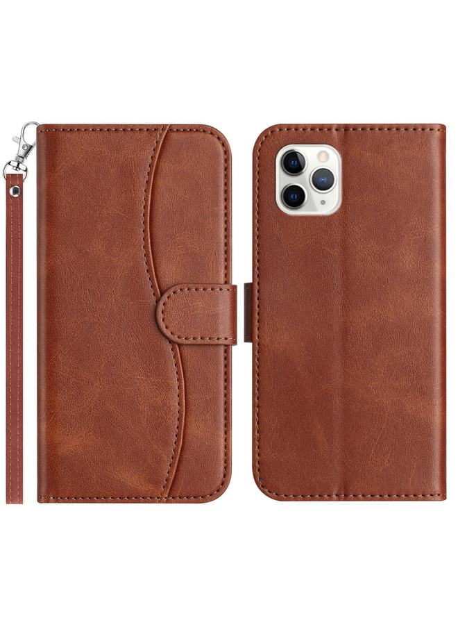 S-TOP Case For iPhone 11 Pro Dual-Folded S-shape Leather Phone Case - Image 1