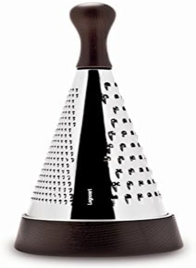 AKDC - Legnoart Gc-20 Conico Conical Cheese Grater Big, Stainless Steel, Brown - Image 1