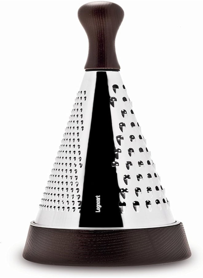 AKDC - Legnoart Gc-20 Conico Conical Cheese Grater Big, Stainless Steel, Brown - Image 1