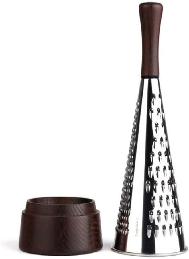 AKDC - Legnoart Gc-20 Conico Conical Cheese Grater Big, Stainless Steel, Brown - Image 1
