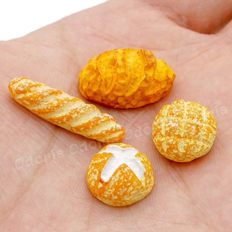 أودوريا 1/12 خبز مصغر 4 قطع إكسسوارات ديكور بيت الدمى - Image 3